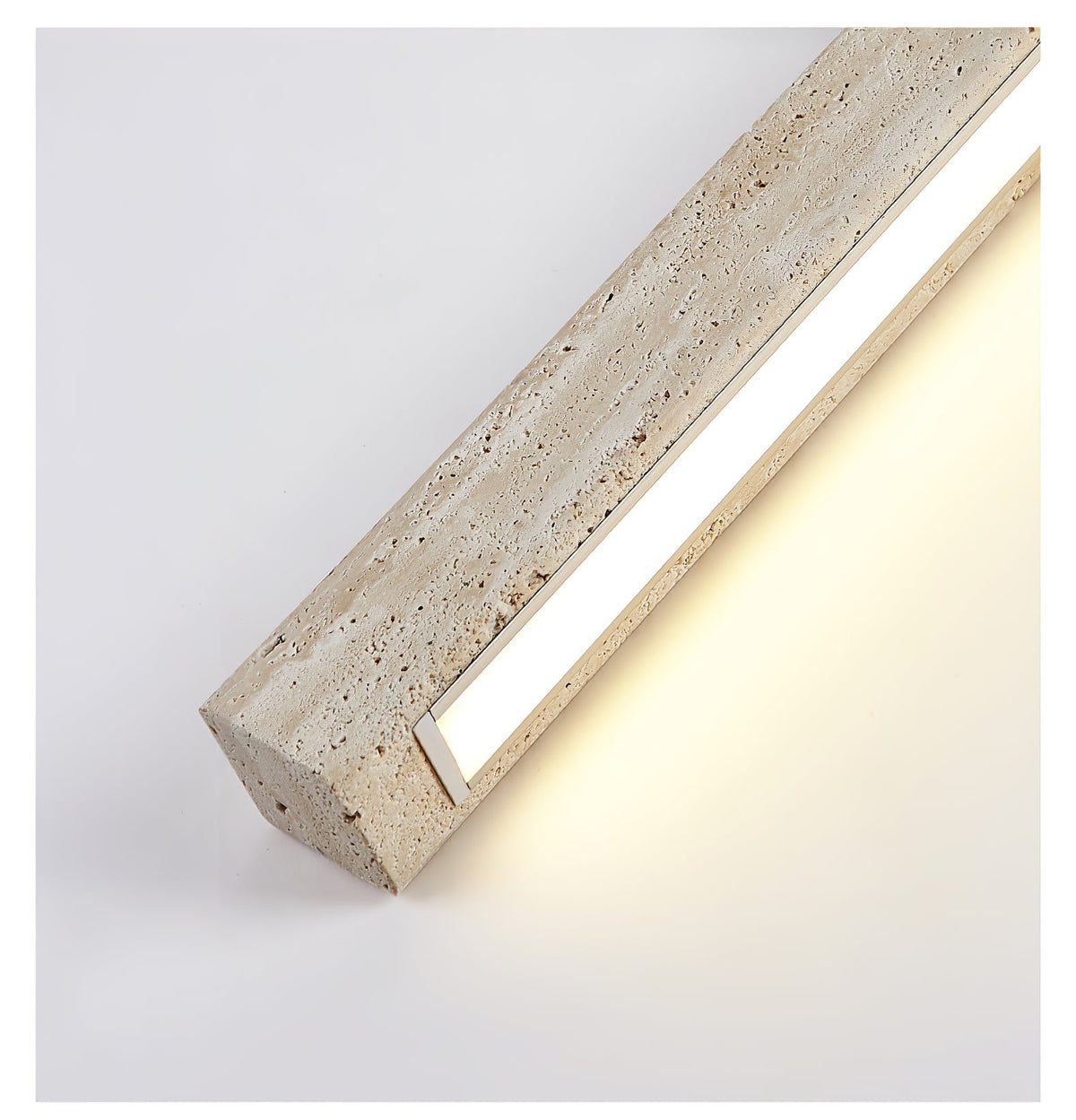 Valinian Minimalistische plafondlamp van travertin