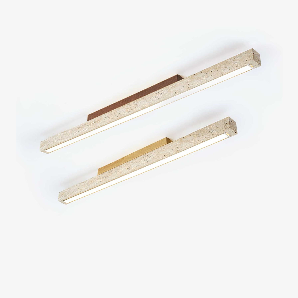 Valinian Minimalistische plafondlamp van travertin