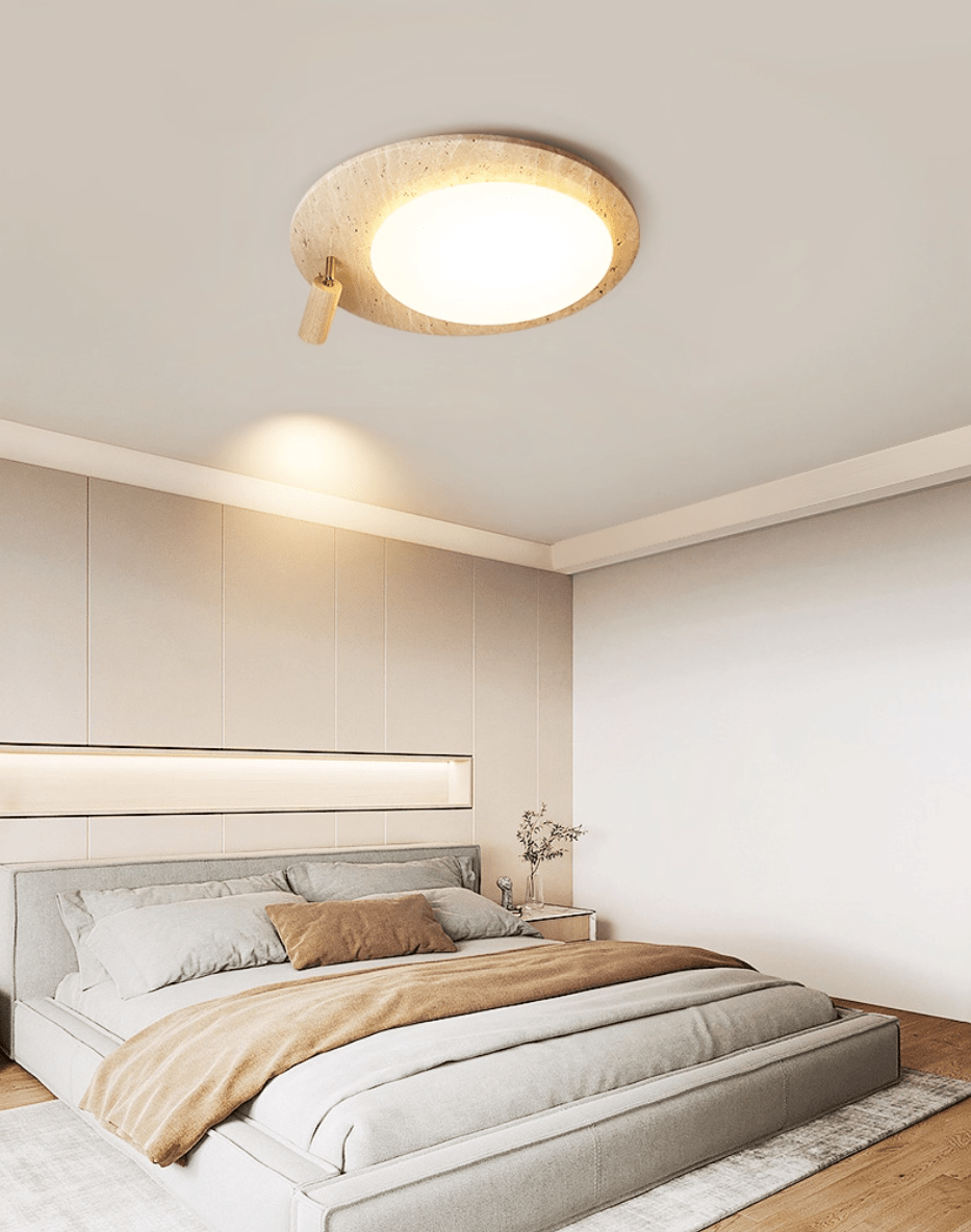 Nivorne travertin Ovale Knop plafondlamp