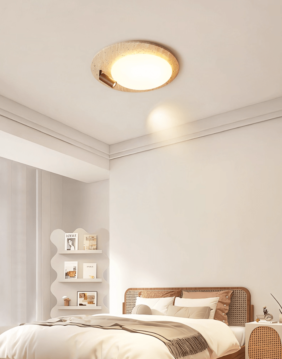 Nivorne travertin Ovale Knop plafondlamp