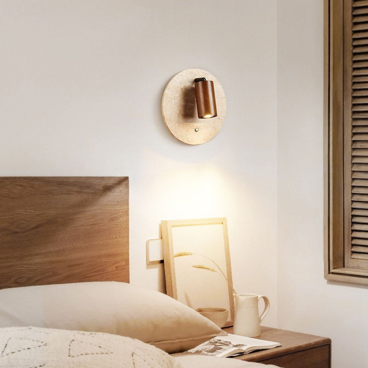 Vantorel travertin Spot wandlamp