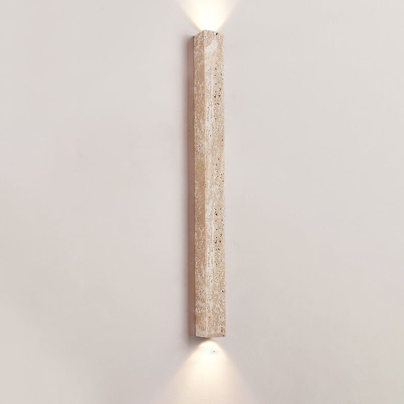 Elian wandlamp met geel travertinplaat