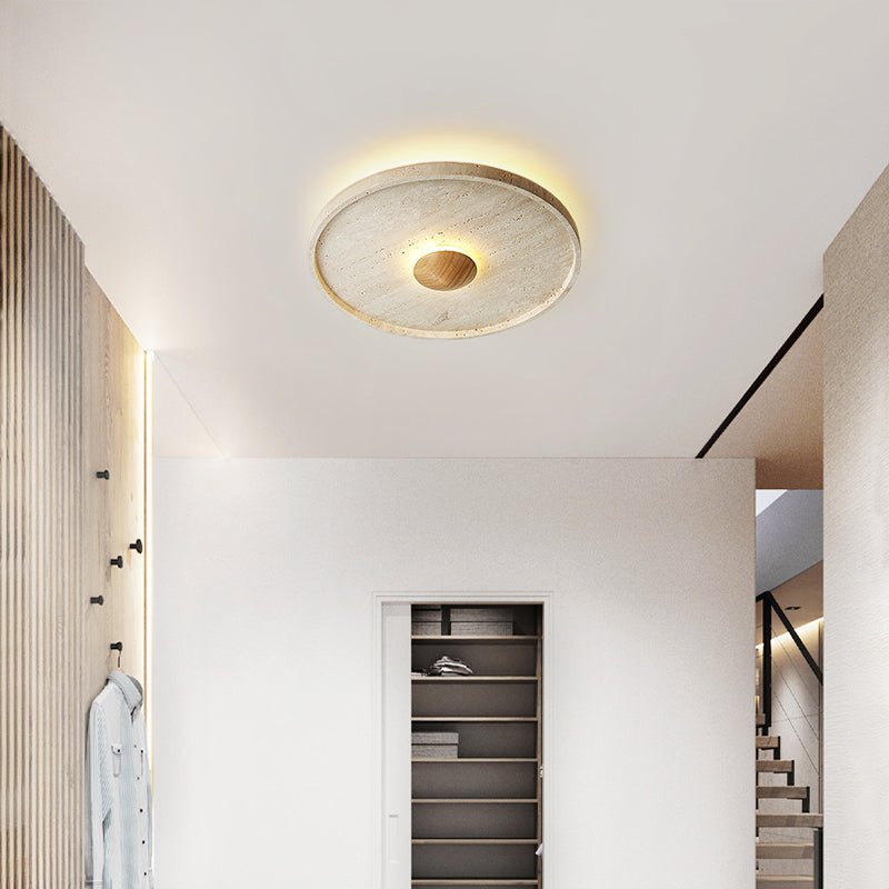 Gino Geel Travertin Halo Plafondlamp Wandlamp