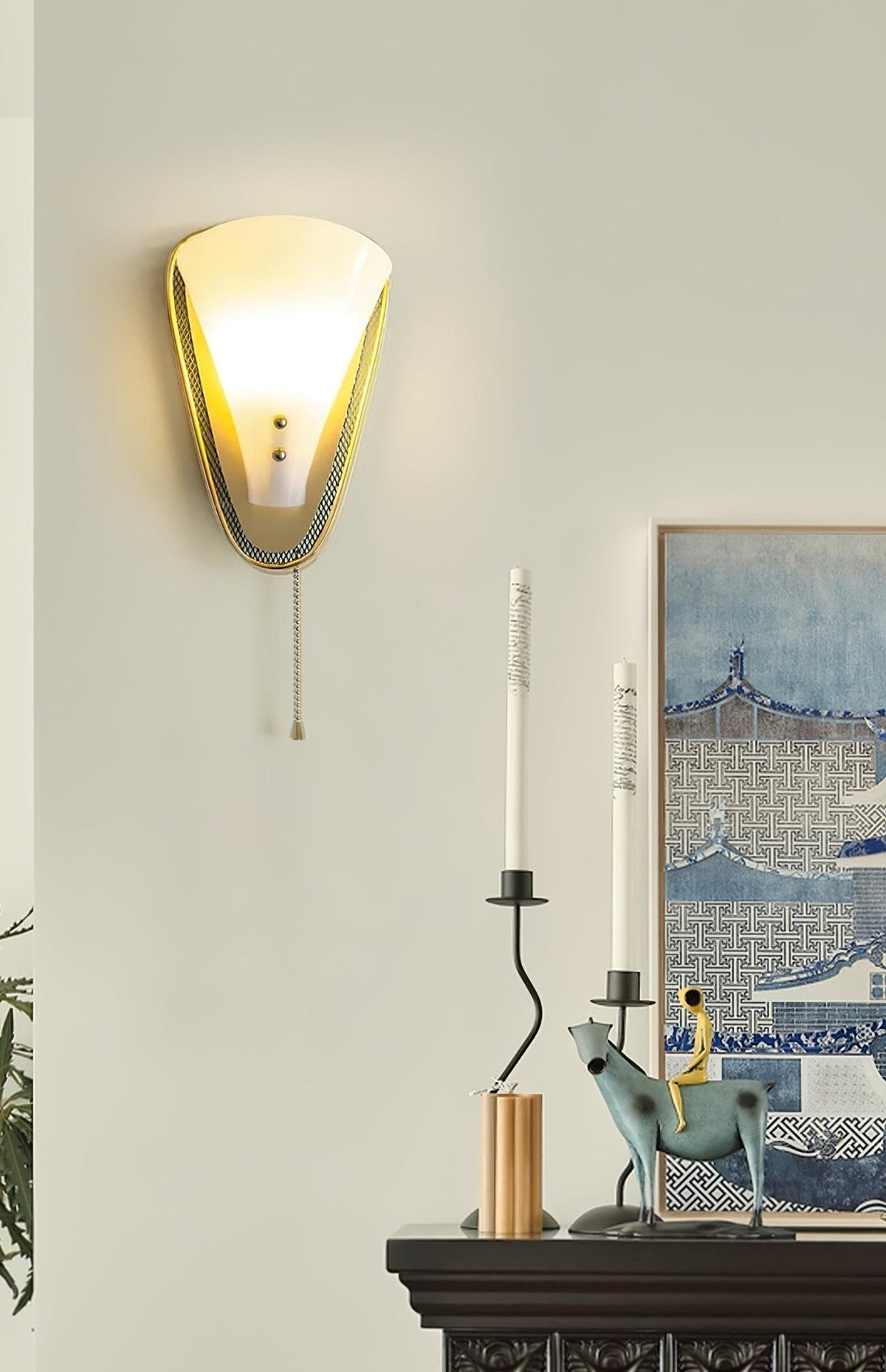 Auremont driehoekige wandlamp