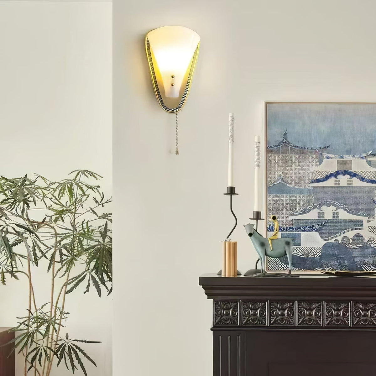 Auremont driehoekige wandlamp