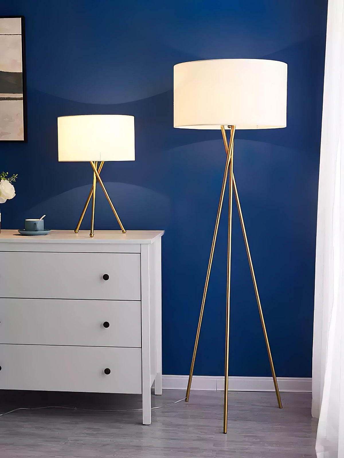 Zander Minimalistische vloerlamp van stof