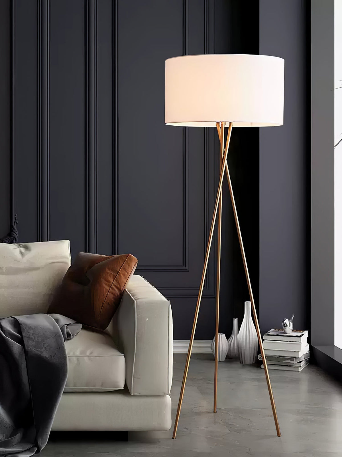 Zander Minimalistische vloerlamp van stof