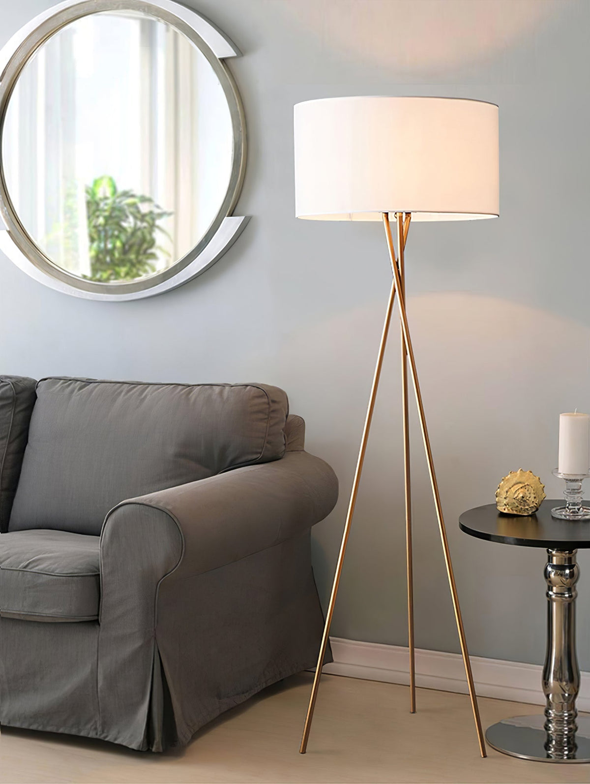 Zander Minimalistische vloerlamp van stof