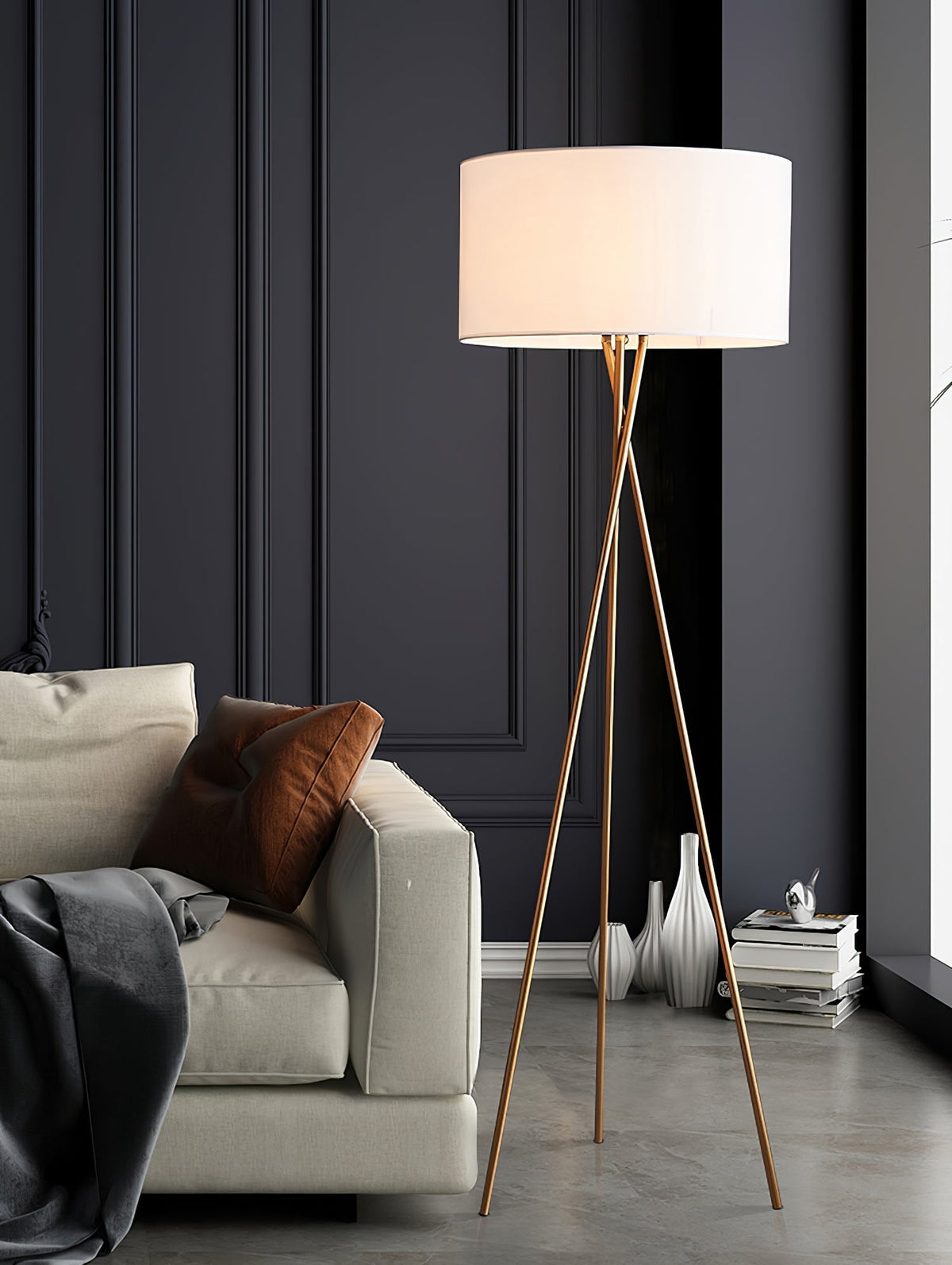 Zander Minimalistische vloerlamp van stof