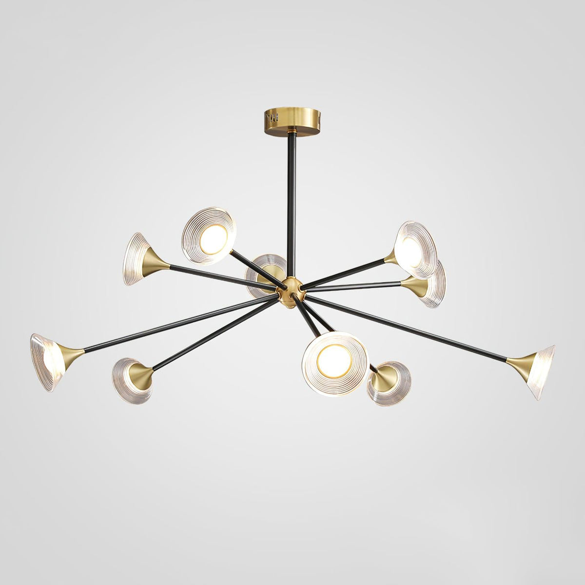Myzoraris Mid Century Modern glas kroonluchter