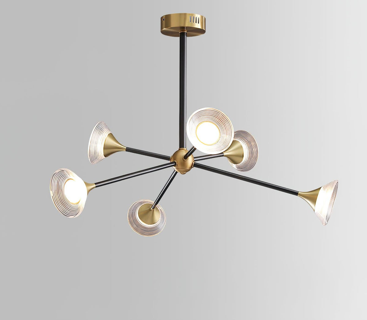 Myzoraris Mid Century Modern glas kroonluchter