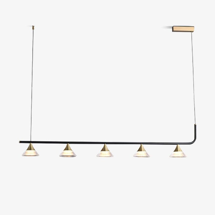 Auranielle Mid-Century Moderne hanglamp van messing