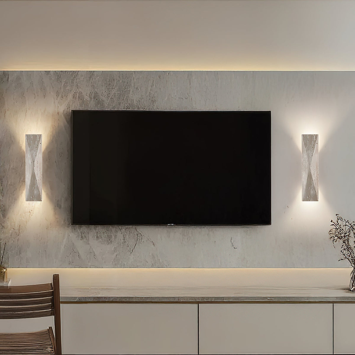 Taveenne travertin wandlamp