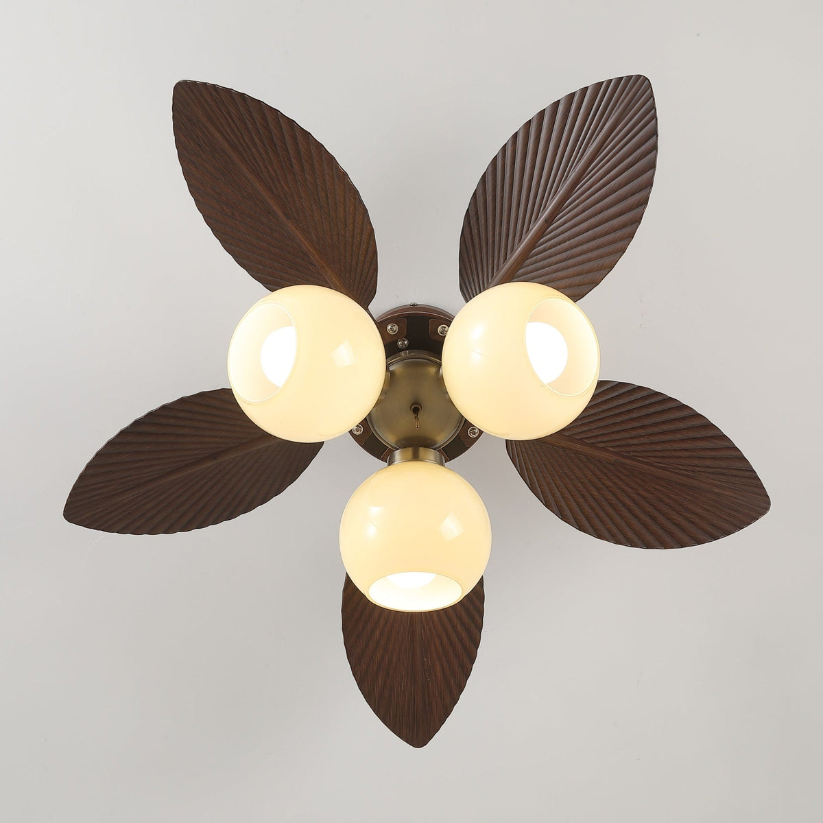 Walden plafondventilator met verlichting in walnootkleur