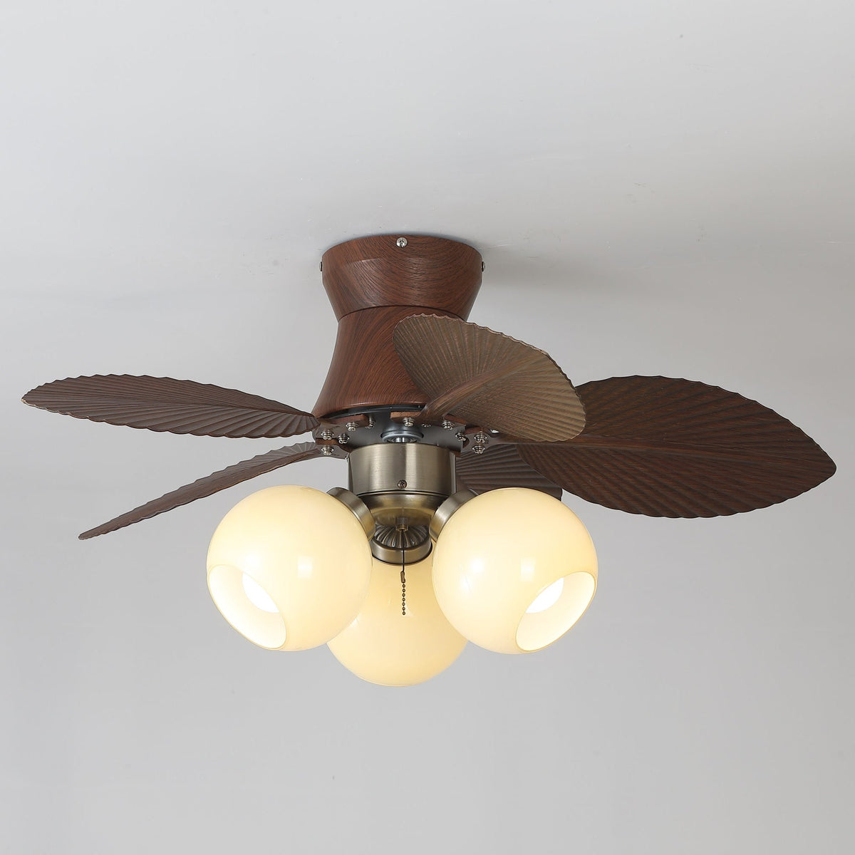 Walden plafondventilator met verlichting in walnootkleur