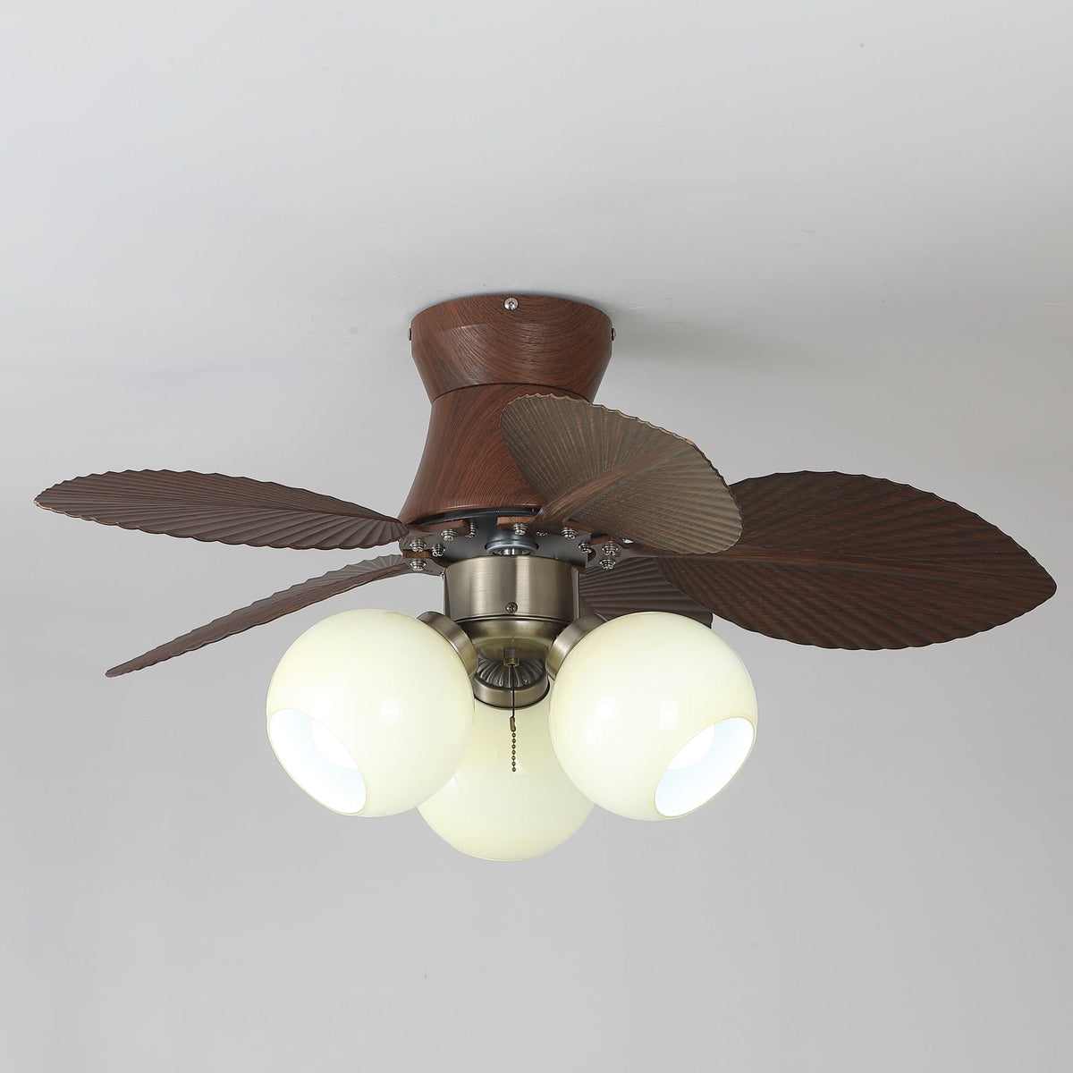 Walden plafondventilator met verlichting in walnootkleur