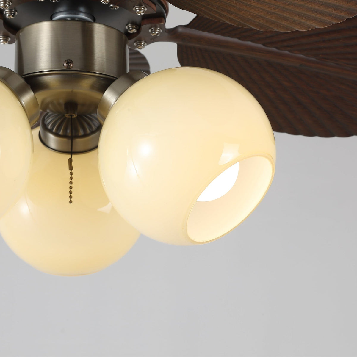 Walden plafondventilator met verlichting in walnootkleur