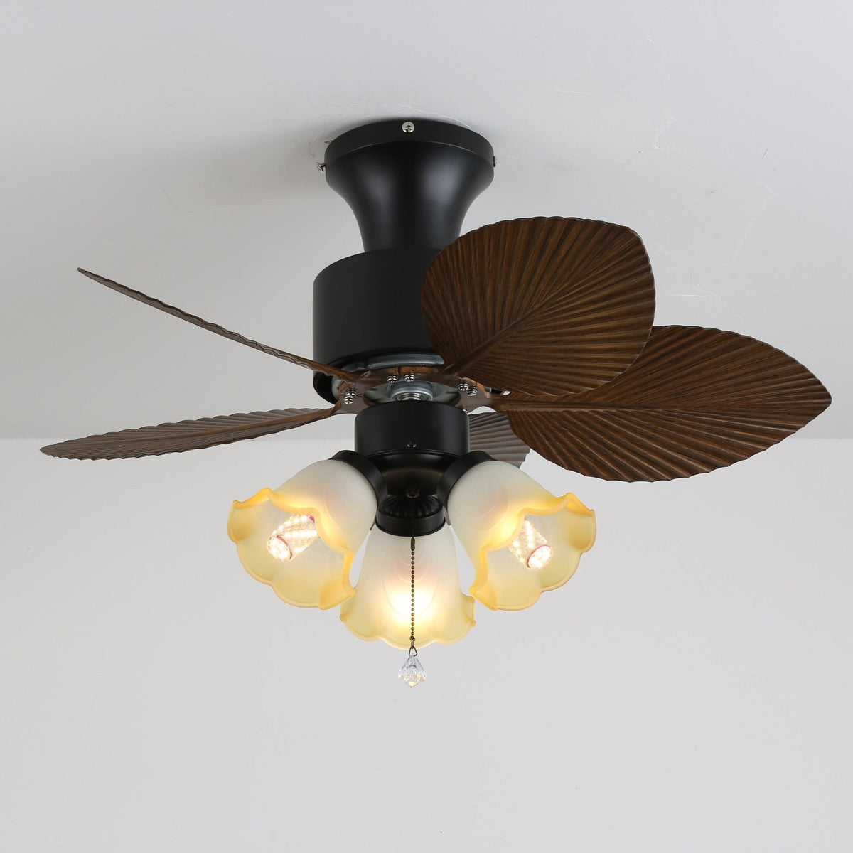 Marvella Vintage Houten Plafondventilator met Verlichting