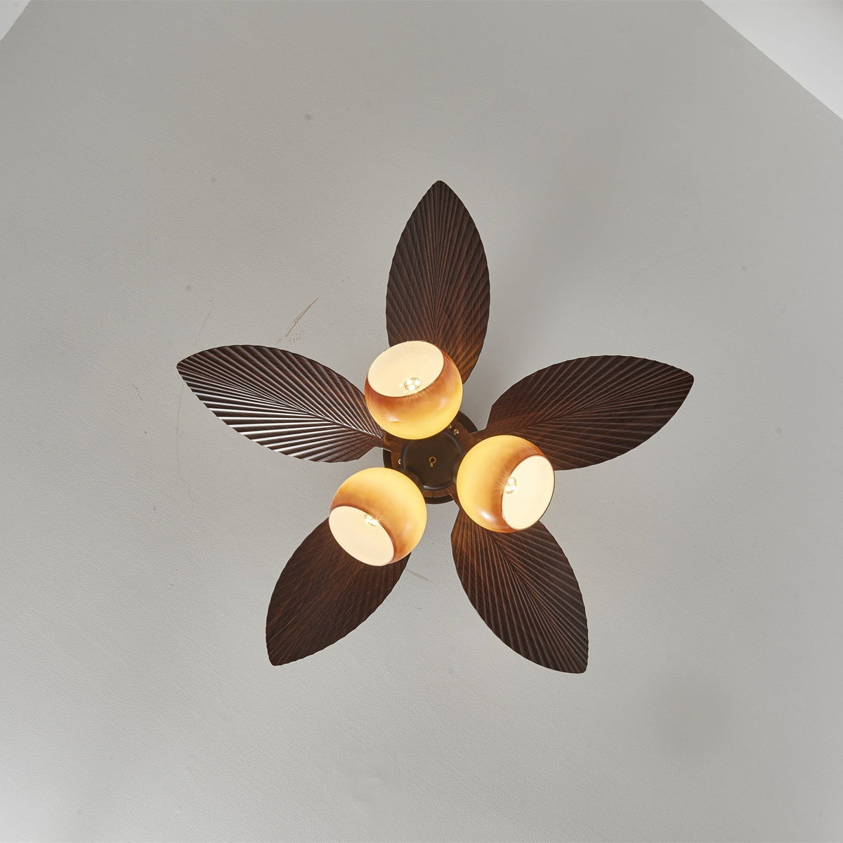 Rinaleria Vintage hout Plafondventilator met verlichting