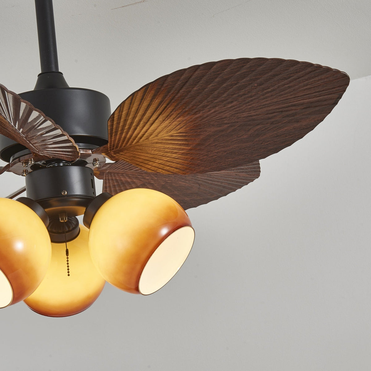 Rinaleria Vintage hout Plafondventilator met verlichting