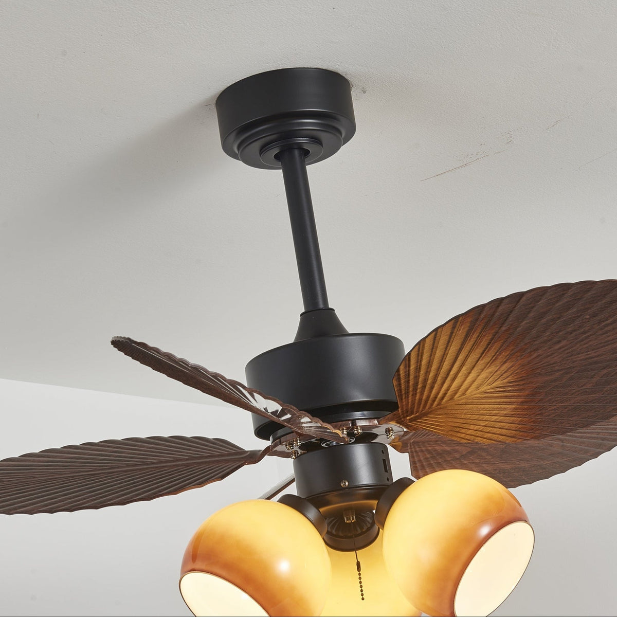 Rinaleria Vintage hout Plafondventilator met verlichting