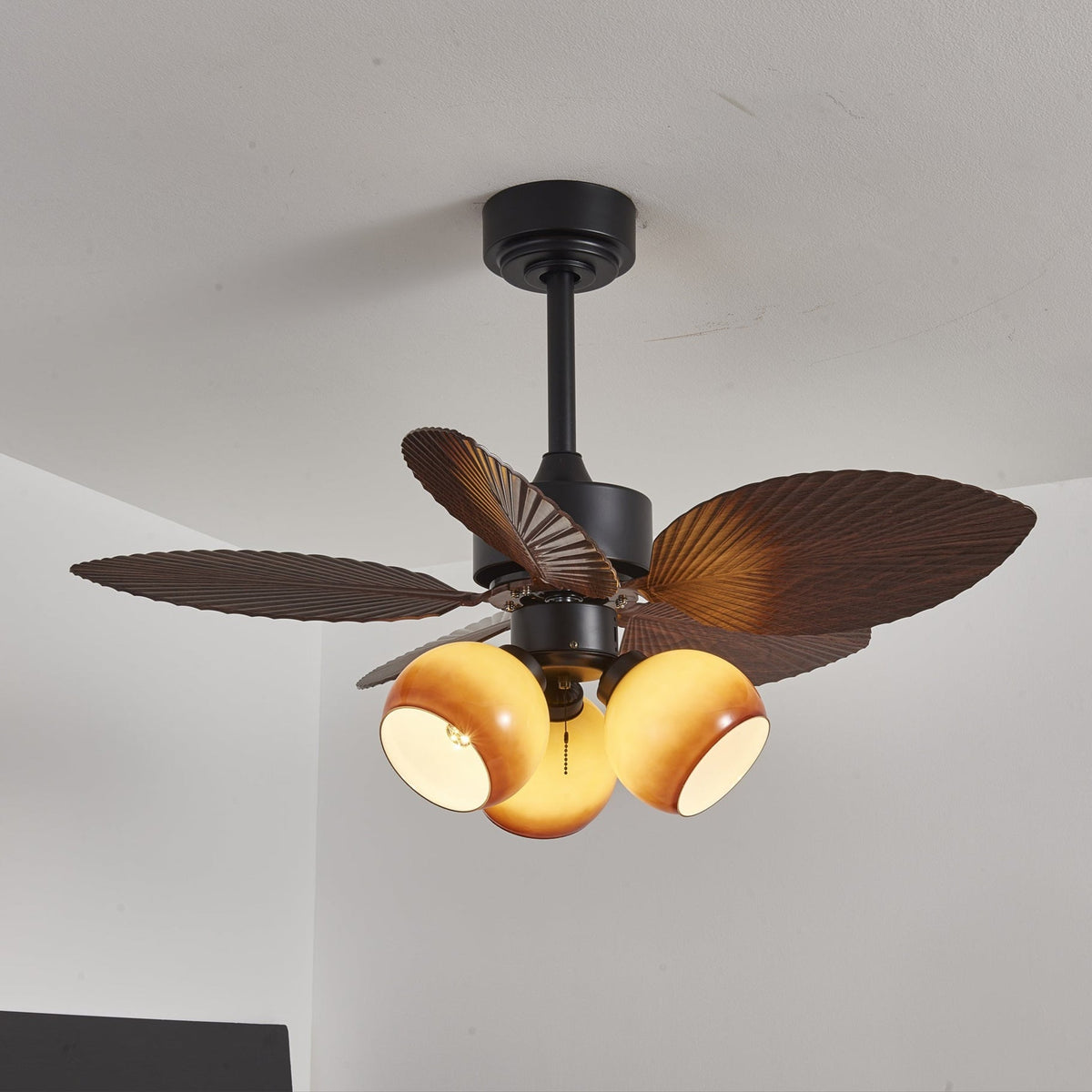 Rinaleria Vintage hout Plafondventilator met verlichting