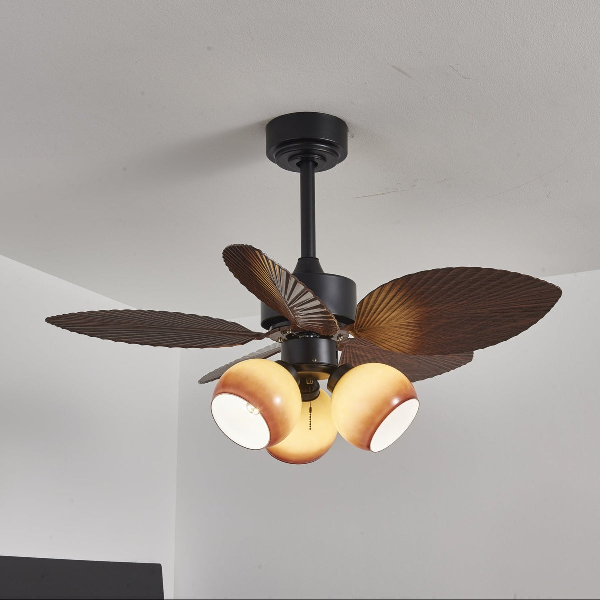 Rinaleria Vintage hout Plafondventilator met verlichting
