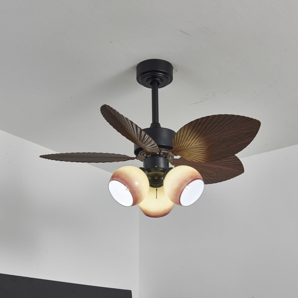 Rinaleria Vintage hout Plafondventilator met verlichting