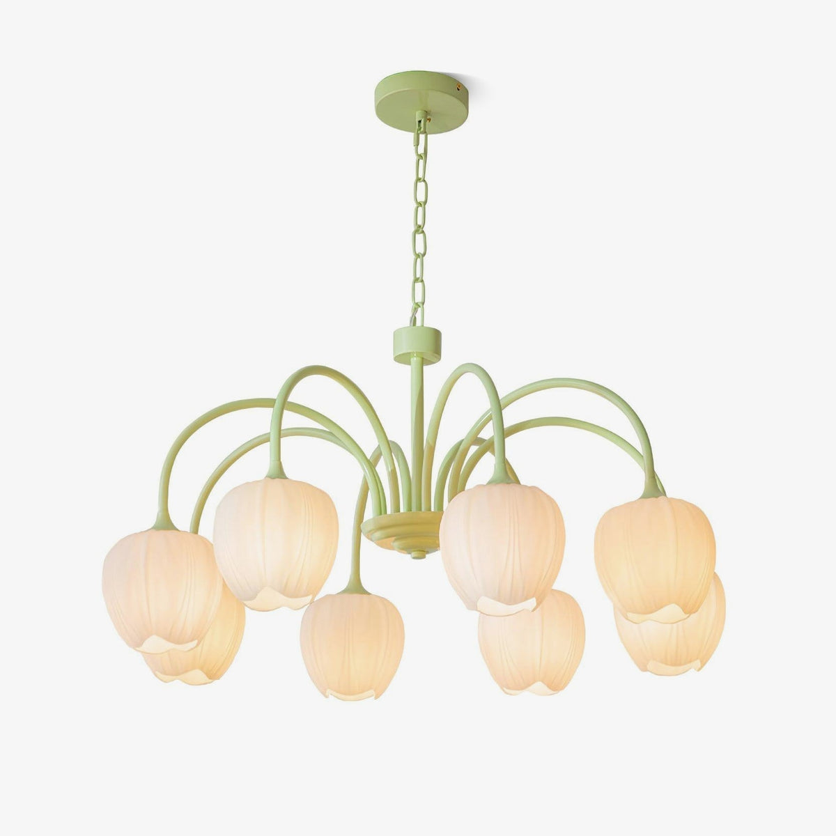 Eiraine kroonluchter Tulip Matcha glas