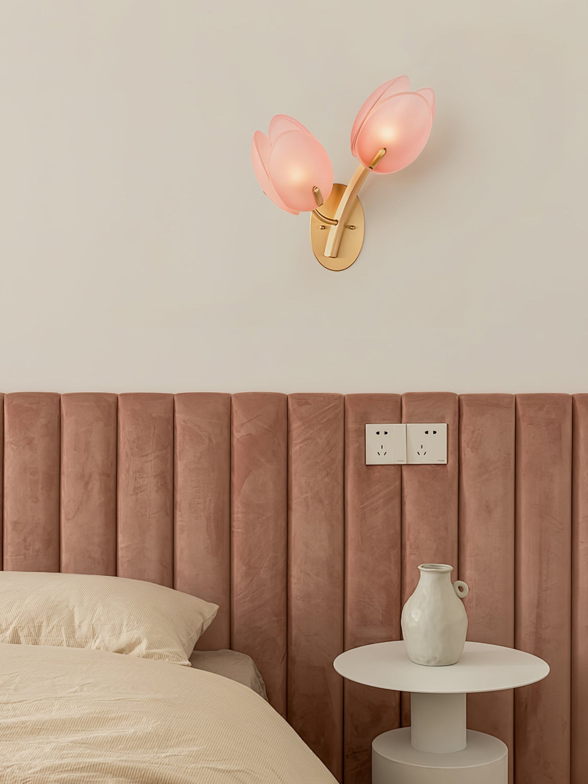 Jovell Noordse kunst Bloemblaad wandlamp van glas