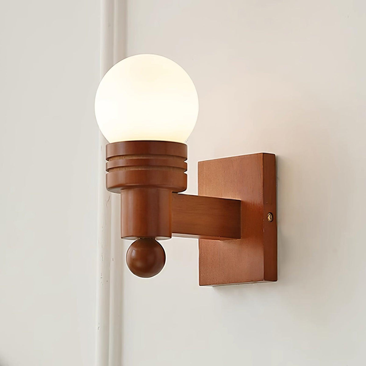 Beam Solid hout wandlamp