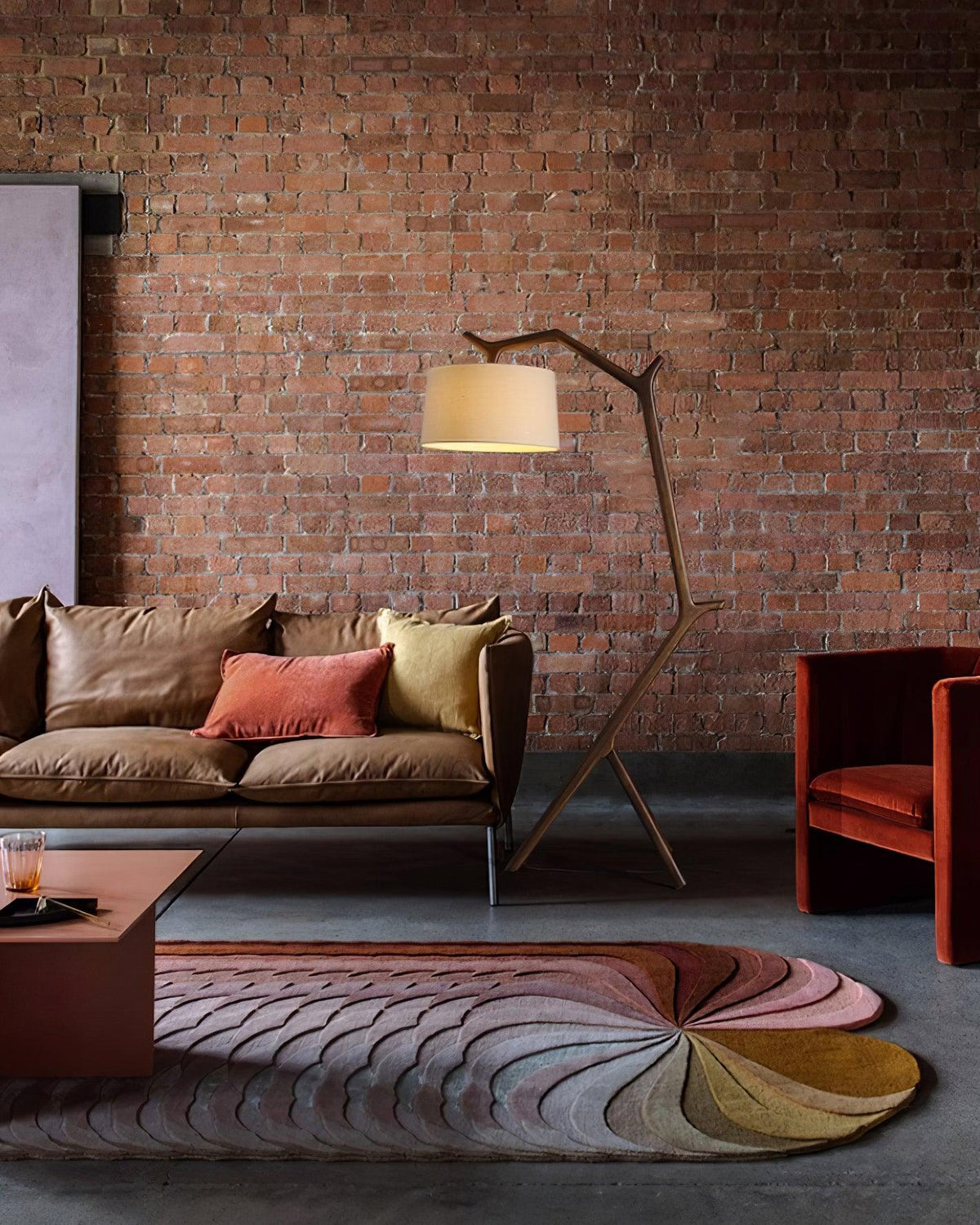 Ulmiril Rustic Houten vloerlamp