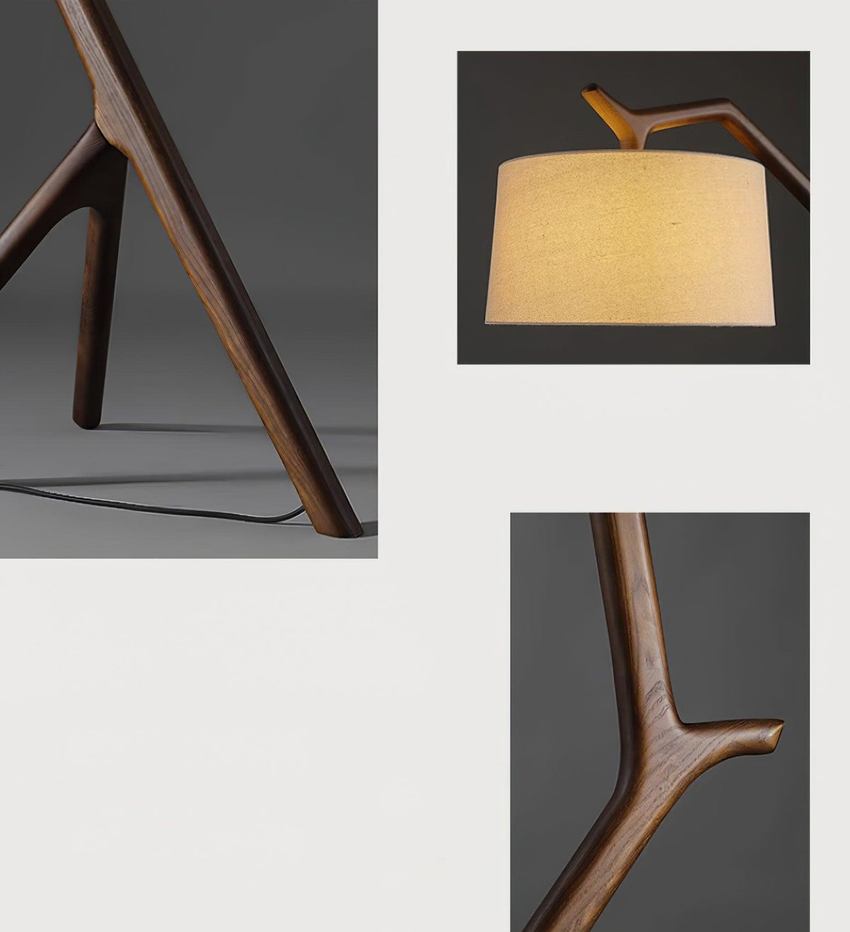 Ulmiril Rustic Houten vloerlamp