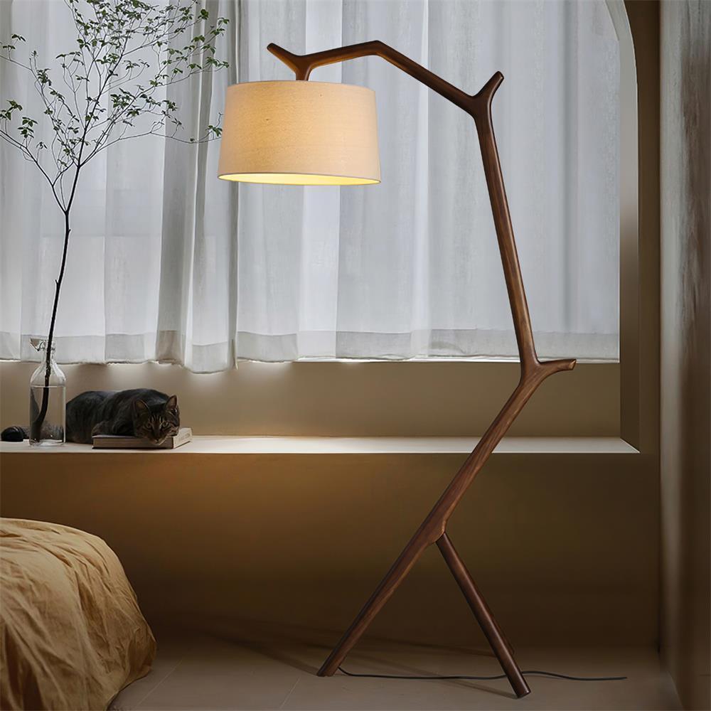 Ulmiril Rustic Houten vloerlamp