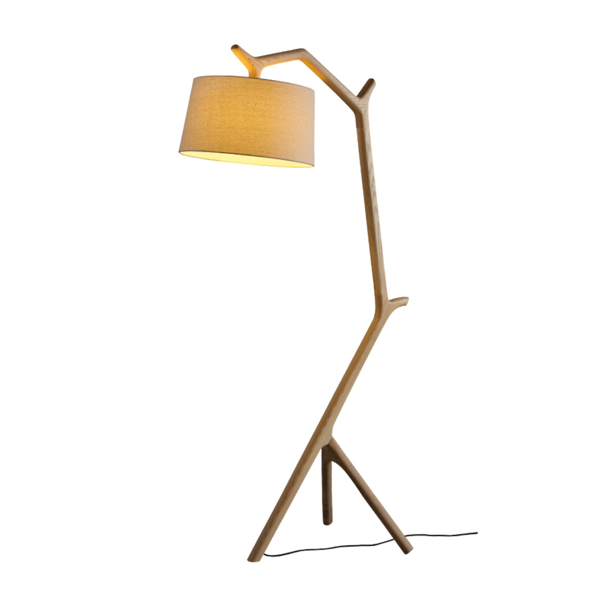 Ulmiril Rustic Houten vloerlamp
