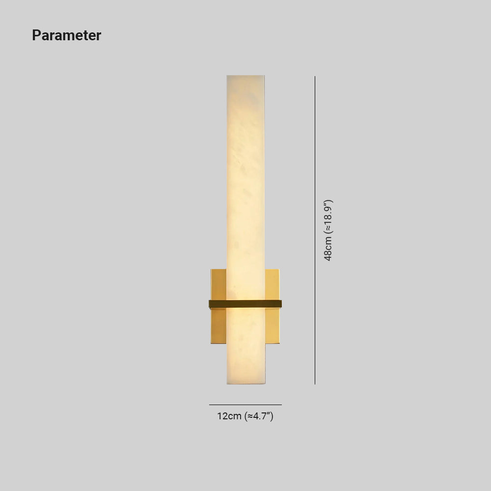 Eiriaya wandlamp wit albast messing modern kubus