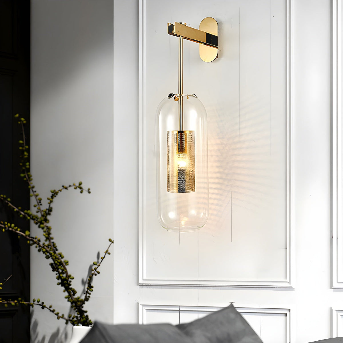 Eirinette Premium Noordse kunst glas wandlamp