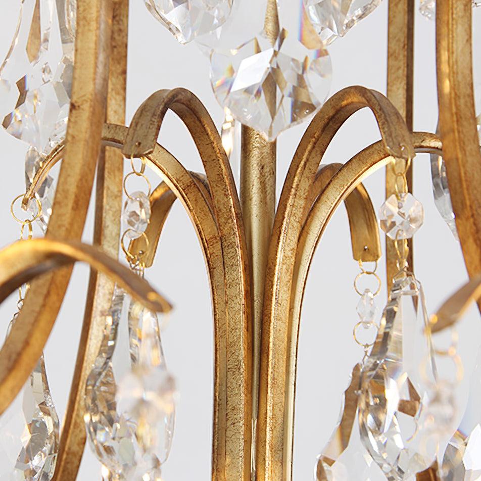 Mirok Kroonluchter IJzer Kristal Candelabra Vintage