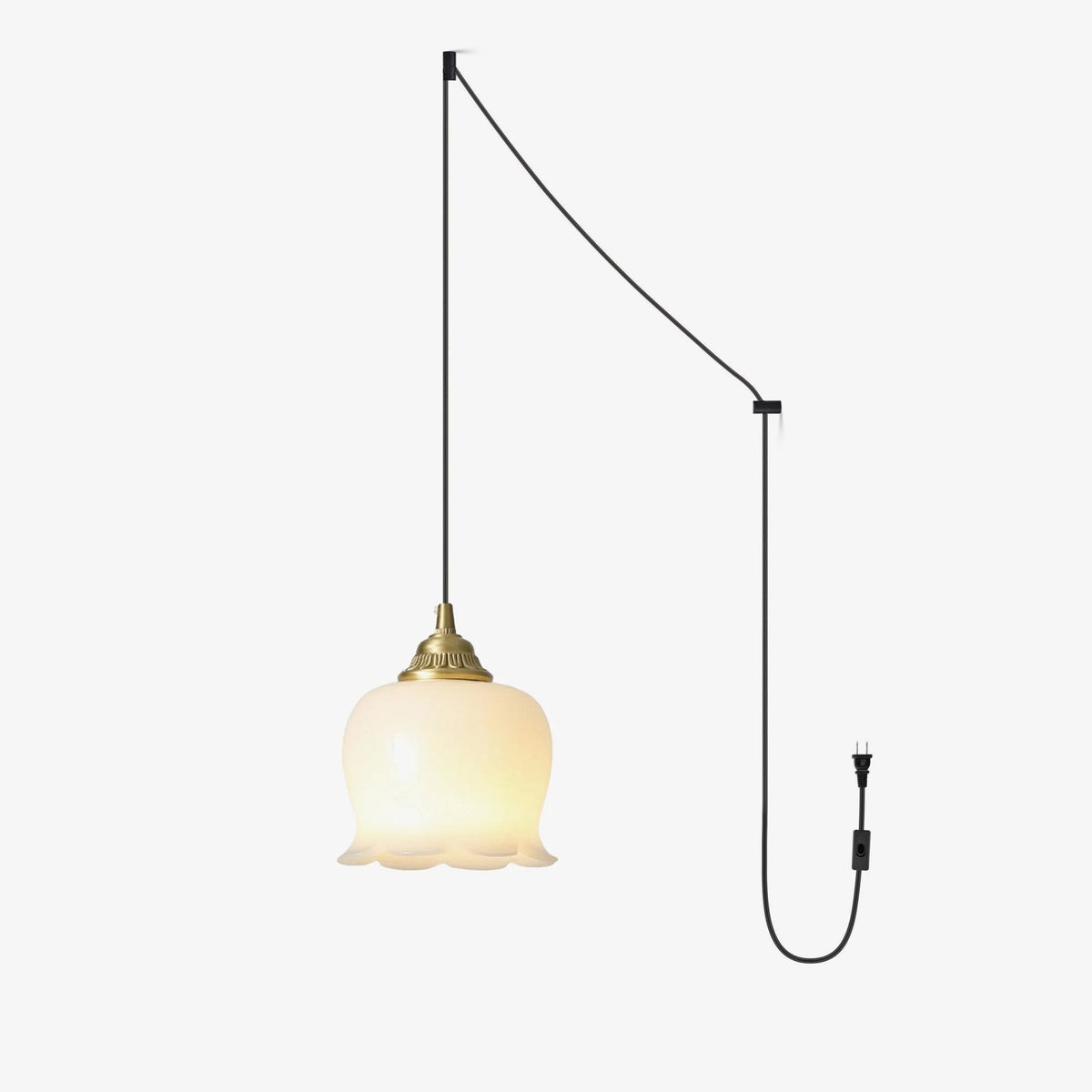Veloza messing en hars glamoureus hanglamp
