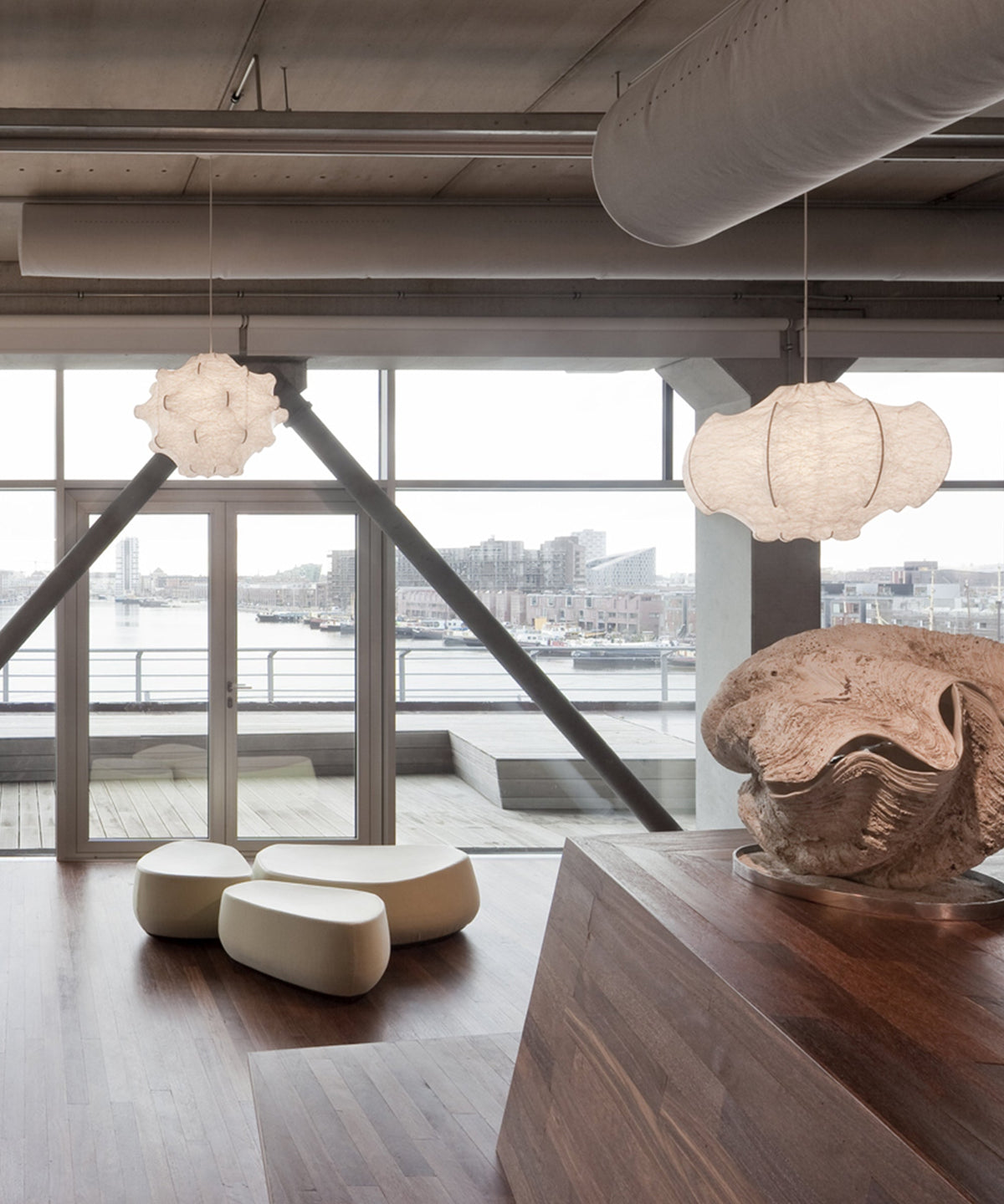 Lotus Minimalistische hanglamp van zijde