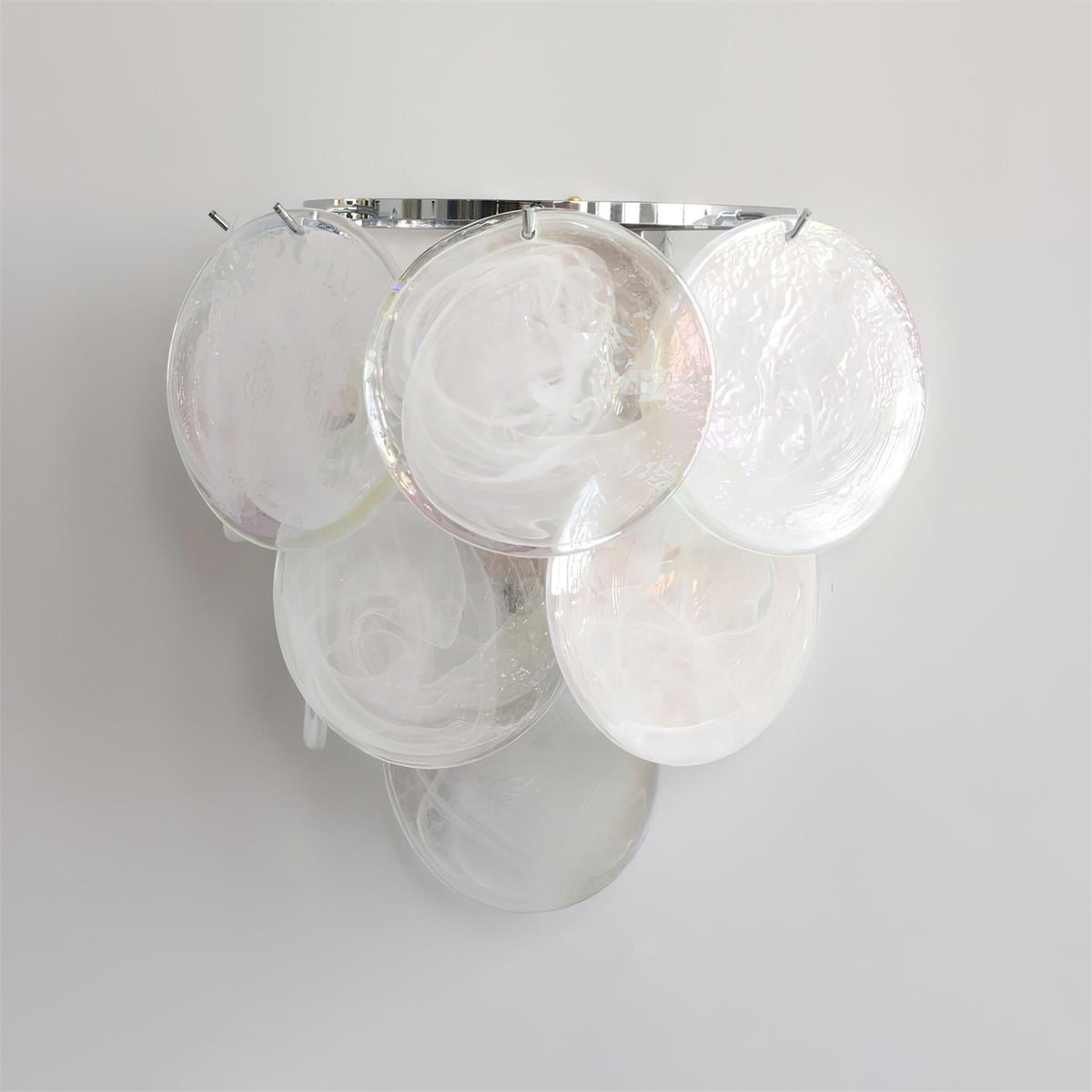 Elisa wandlamp van glas met meerkleurig kunstglas