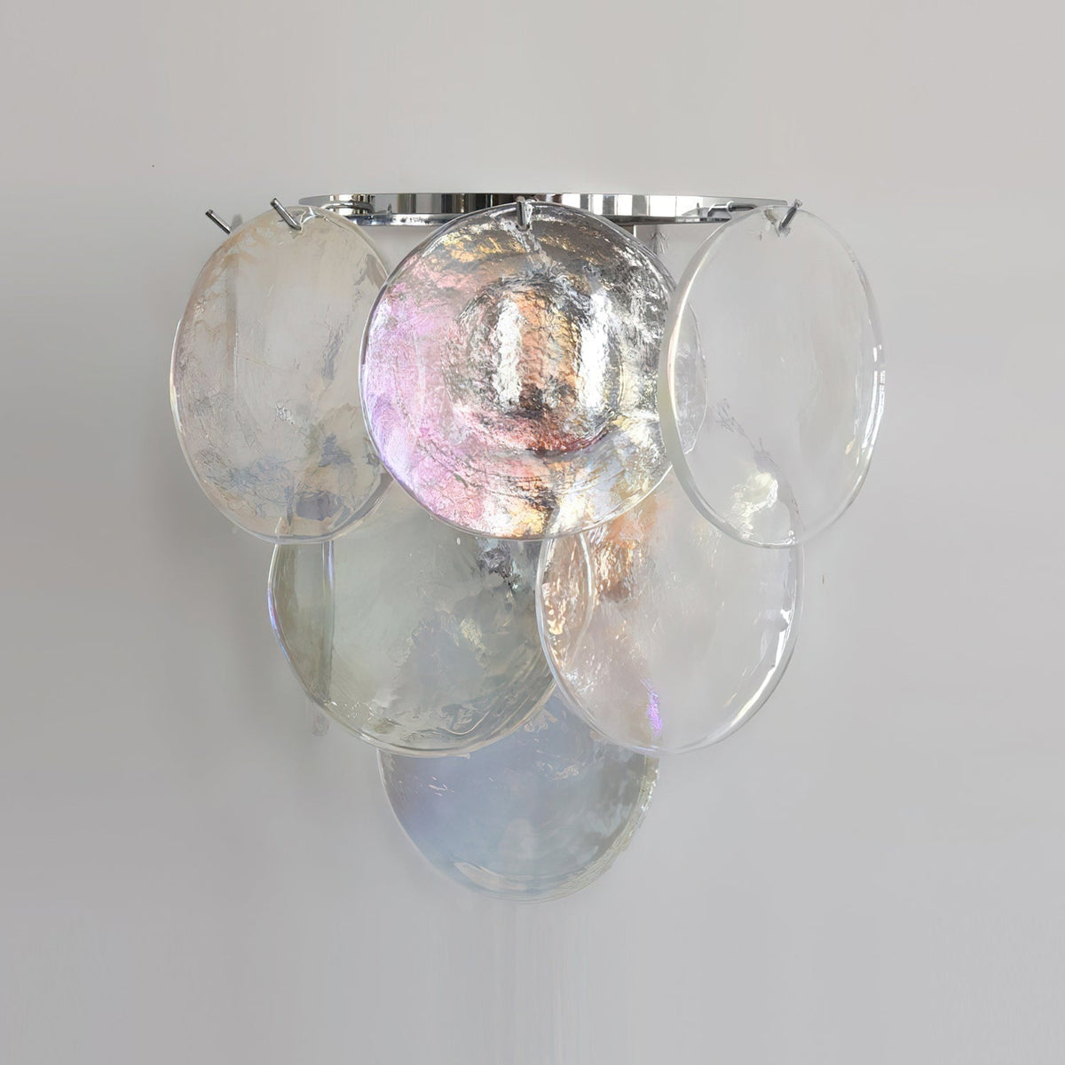 Elisa wandlamp van glas met meerkleurig kunstglas