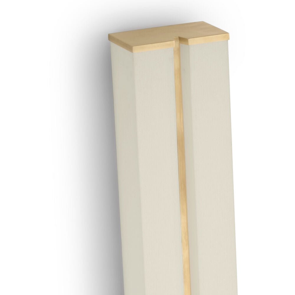 Columnar wandlamp met textiel