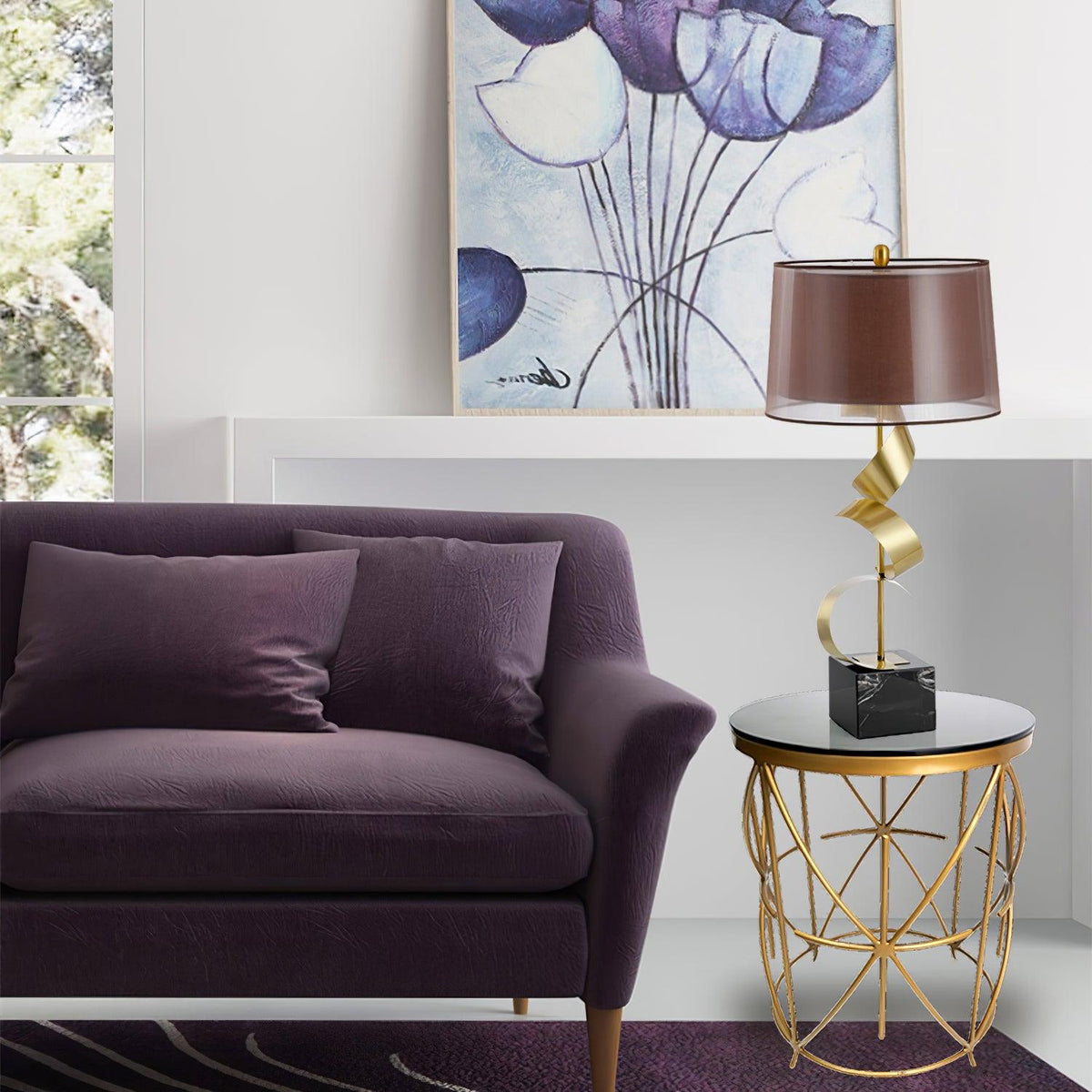 Seraph Luxe tafellamp met stoffen kap