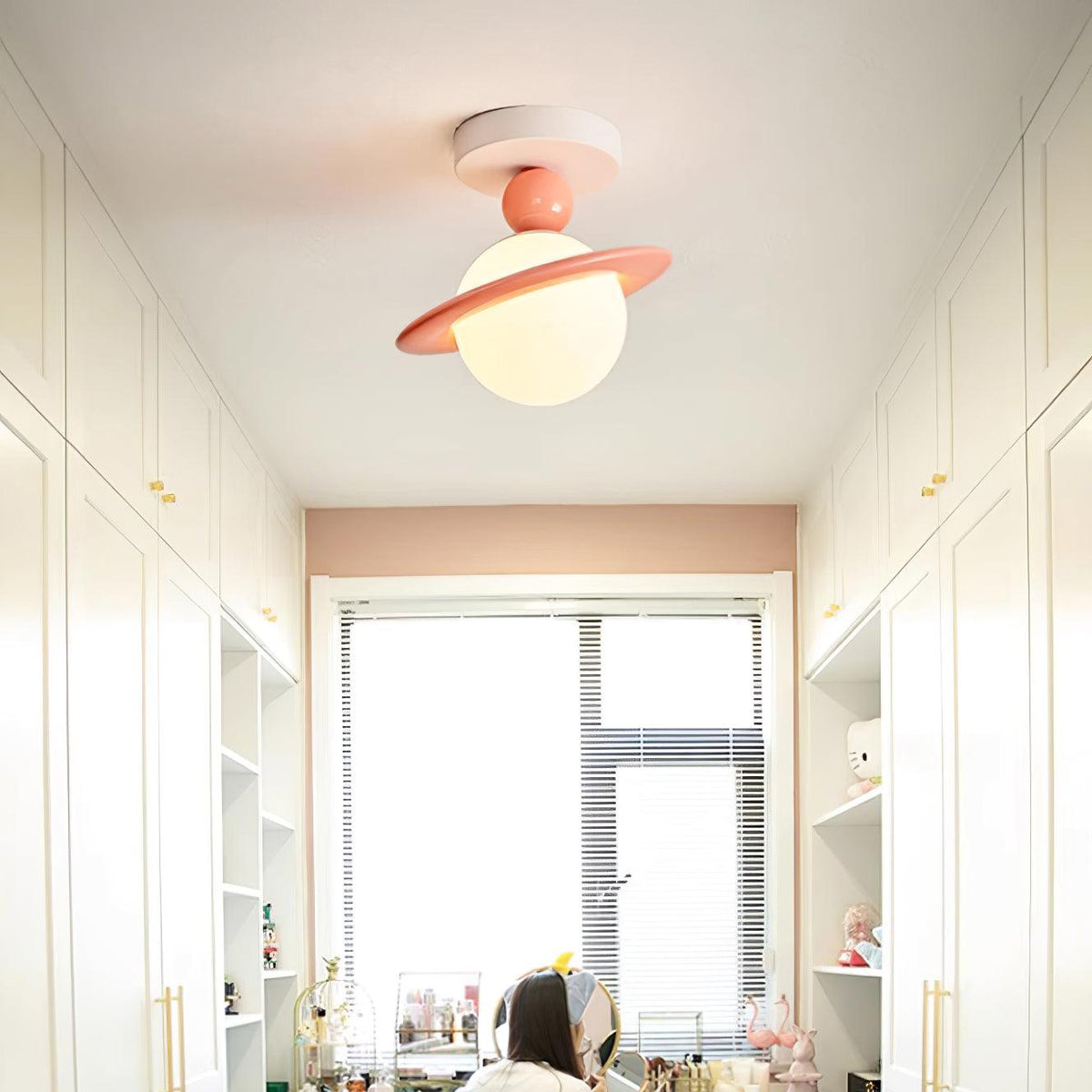 Selvian plafondlamp rood en wit retro