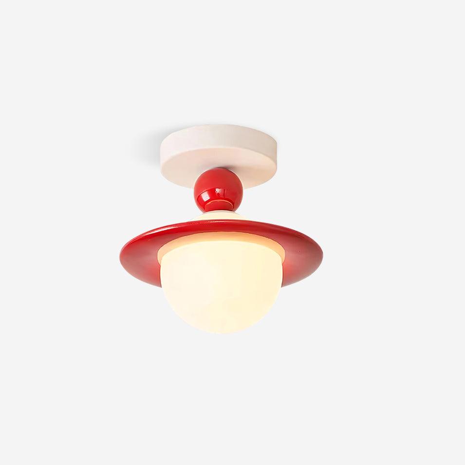 Selvian plafondlamp rood en wit retro