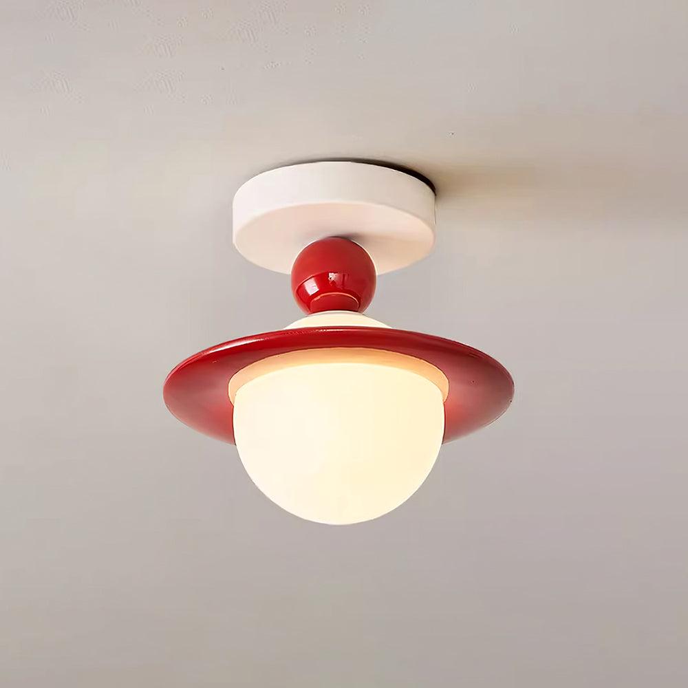 Selvian plafondlamp rood en wit retro