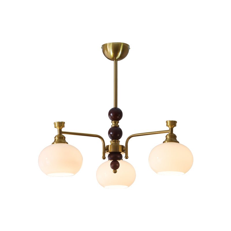 Aursolos Traditionele Elegantie Houten glas Kroonluchter