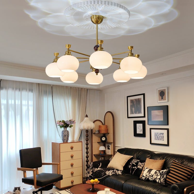 Aursolos Traditionele Elegantie Houten glas Kroonluchter