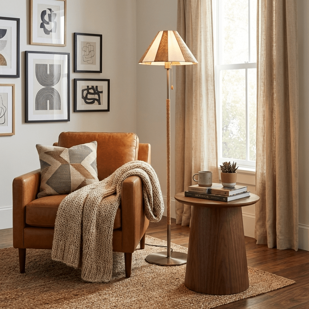 Avenoette Verona gestreepte vloerlamp